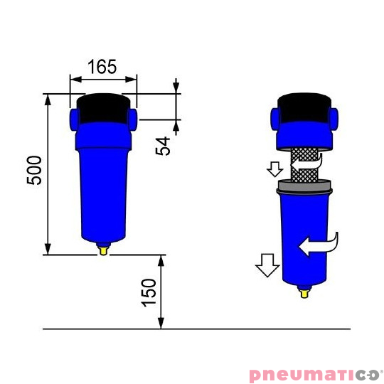 Filtr powietrza OMI F0165CF 2