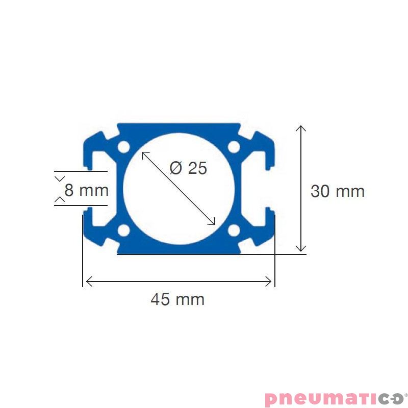 Profil SQ - Niebieski 2m Prevost PPSBSQ2520 Profil SQ - Niebieski 2m Prevost PPSBSQ2520