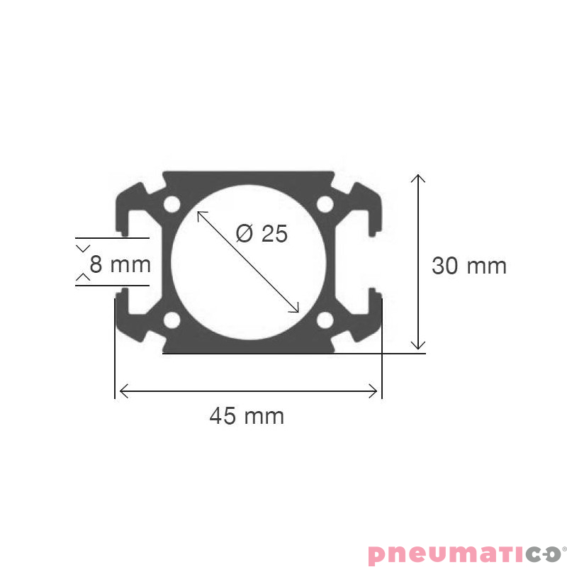 Profil SQ - szary 1m Prevost PPSGSQ2510 Profil SQ - szary 1m Prevost PPSGSQ2510