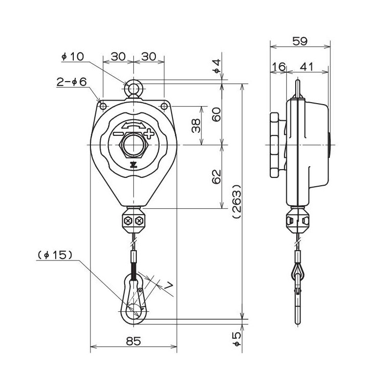 Balanser sprężynowy ENDO 0,3-0,6kg ERP-06E Balanser sprężynowy ENDO 0,3-0,6kg ERP-06E