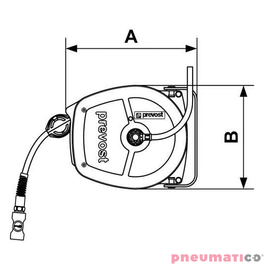 Zwijadło stalowe do sprężonego powietrza 11x8mm G1/4M 500cm PREVOST DSF0805ES Zwijadło stalowe do sprężonego powietrza 11x8mm G1/4M 500cm PREVOST DSF0805ES