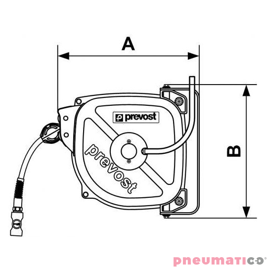 Zwijadło stalowe do sprężonego powietrza 8x12mm G1/4M 1200cm PREVOST DRF0812ES