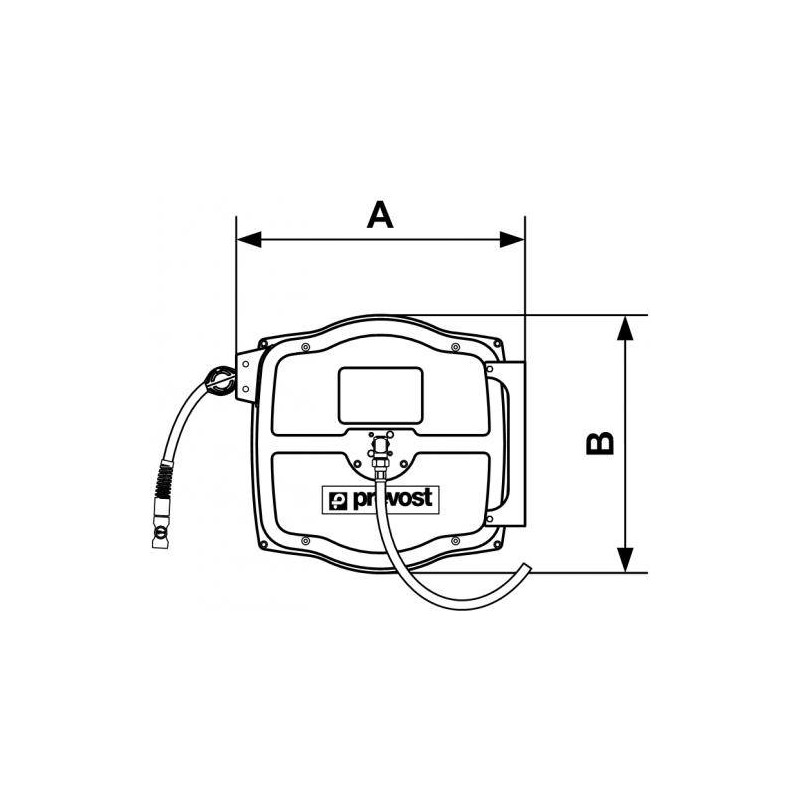 Zwijadło stalowe do sprężonego powietrza 8x14mm G3/8F 1000cm PREVOST DGF0810ES