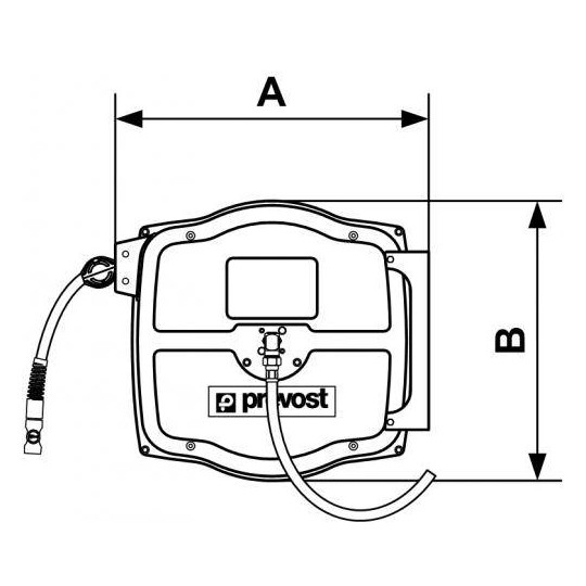 Zwijadło stalowe do sprężonego powietrza 10x17mm G3/8F 1000cm PREVOST DGF1010ES