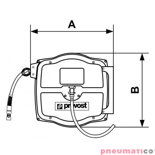Zwijadło stalowe do sprężonego powietrza 10x17mm G3/8F 1500cm PREVOST DGF1015ES Zwijadło stalowe do sprężonego powietrza 10x17mm G3/8F 1500cm PREVOST DGF1015ES
