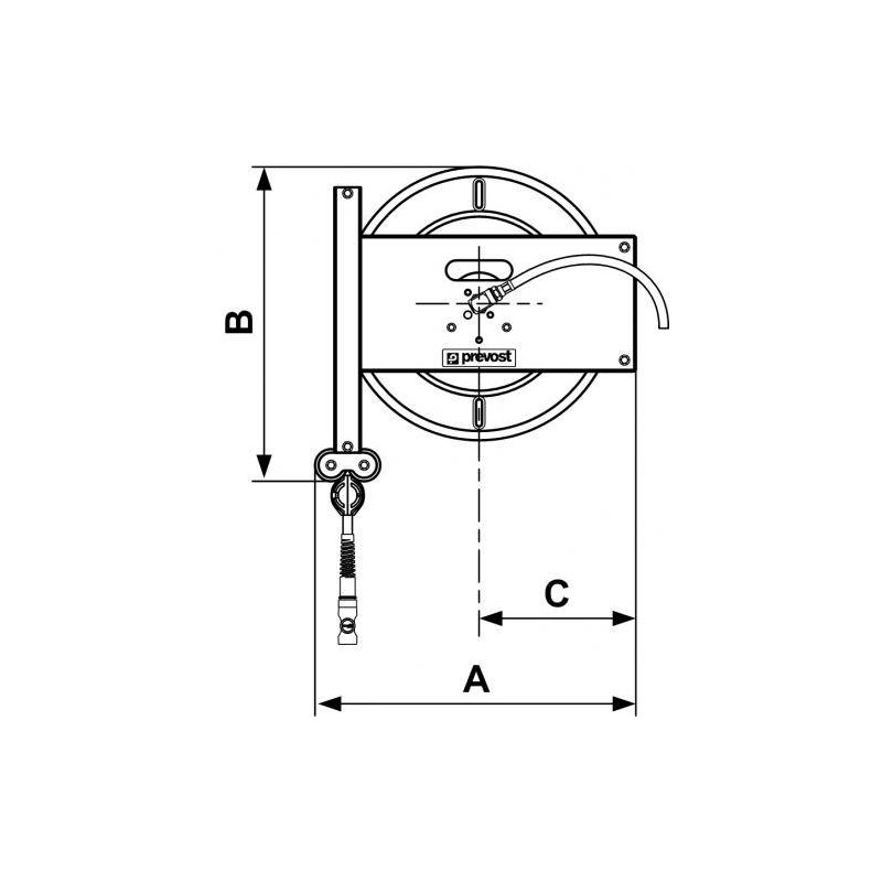 Zwijadło stalowe do sprężonego powietrza 10x17mm G3/8F 1500cm PREVOST DMO1015ES