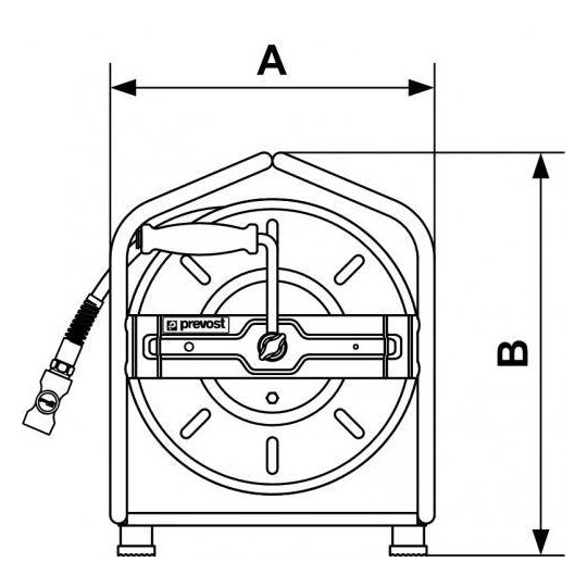 Zwijadło stalowe do sprężonego powietrza 8x12mm G1/4M 3000cm PREVOST DMP0830ES Zwijadło stalowe do sprężonego powietrza 8x12mm G1/4M 3000cm PREVOST DMP0830ES