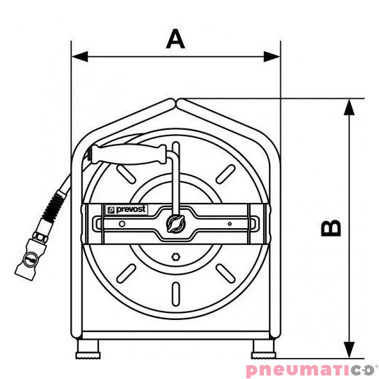 Zwijadło stalowe do sprężonego powietrza 10x14mm G3/8M 2500cm PREVOST DMP1025ES Zwijadło stalowe do sprężonego powietrza 10x14mm G3/8M 2500cm PREVOST DMP1025ES