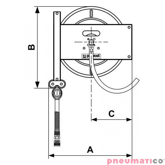 Zwijadło ze stali nierdzewnej do wody 16x24mm G1/2M 1500cm PREVOST DGOI1615LS