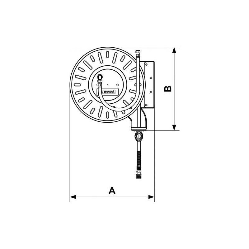 Zwijadło ze stali nierdzewnej do wody 16x24mm G1/2M 2500cm PREVOST DLOI1625LS