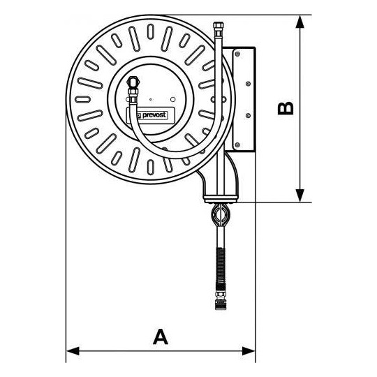 Zwijadło ze stali nierdzewnej do wody 16x24mm G1/2M 2500cm PREVOST DLOI1625LS