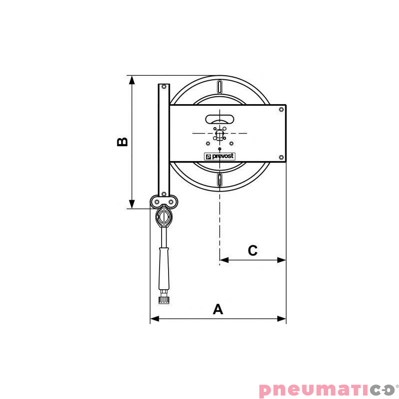 Zwijadło ze stali nierdzewnej do wody 8x15mm G3/8F 1500cm PREVOST DMO0815HPI