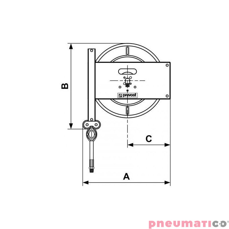 Zwijadło stalowe do oleju 12.7x19mm G1/2M 2000cm PREVOST DGO1320OIL