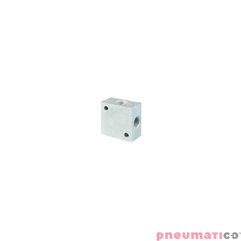 Kostka rozdzielająca aluminiowa krzyżowa PNEUMAX kolektor RIP4V1815 1/8” Kostka rozdzielająca aluminiowa krzyżowa PNEUMAX kolektor RIP4V1815 1/8”