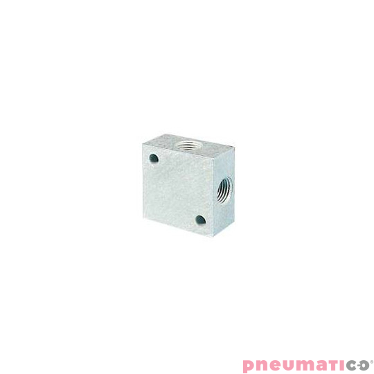 Kostka rozdzielająca aluminiowa krzyżowa PNEUMAX kolektor RIP4V1815 1/8” Kostka rozdzielająca aluminiowa krzyżowa PNEUMAX kolektor RIP4V1815 1/8”