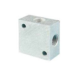 Kostka rozdzielająca aluminiowa krzyżowa PNEUMAX kolektor RIP4V1815 1/8”