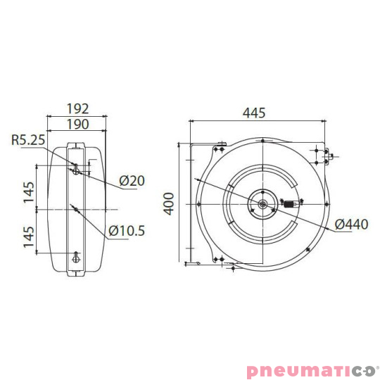 Zwijadło pneumatyczne G701 13x19mm 20m RQS RD-EG701204G Zwijadło pneumatyczne G701 13x19mm 20m RQS RD-EG701204G