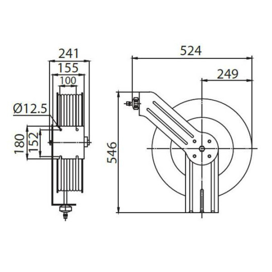 Zwijadło pneumatyczne EW808 8x12mm 20m RQS RD-EW8082022 Zwijadło pneumatyczne EW808 8x12mm 20m RQS RD-EW8082022