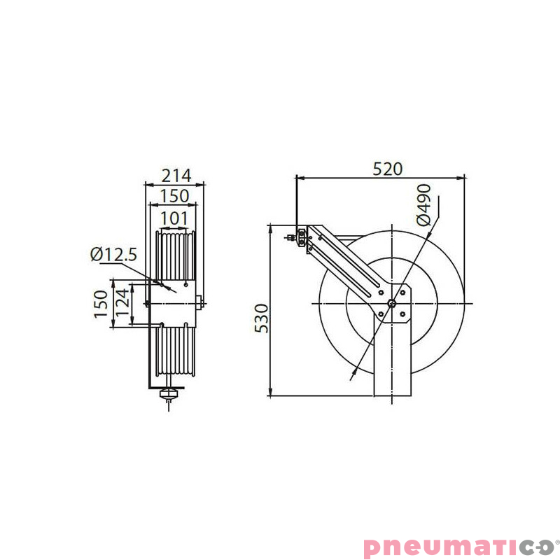 Zwijadło pneumatyczne 801 13x19mm 20m RQS RD-E801204 Zwijadło pneumatyczne 801 13x19mm 20m RQS RD-E801204