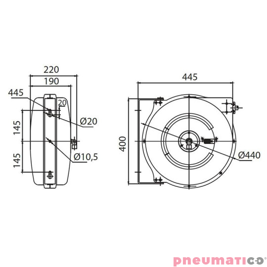Zwijadło pneumatyczne 701 10x14,5mm 15m RQS RD-E701153 Zwijadło pneumatyczne 701 10x14,5mm 15m RQS RD-E701153