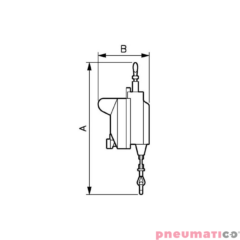 Balanser linkowy z hamulcem PREVOST BAL650750F 65-75kg 2000mm Balanser linkowy z hamulcem PREVOST BAL650750F 65-75kg 2000mm