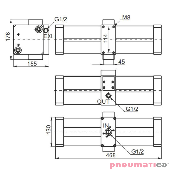 Wzmacniacz ciśnienia typ 17100.125 Wzmacniacz ciśnienia typ 17100.125
