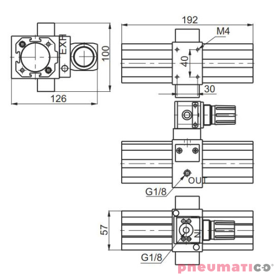 Wzmacniacz ciśnienia typ 1740.50 z regulatorem ciśnienia Wzmacniacz ciśnienia typ 1740.50 z regulatorem ciśnienia