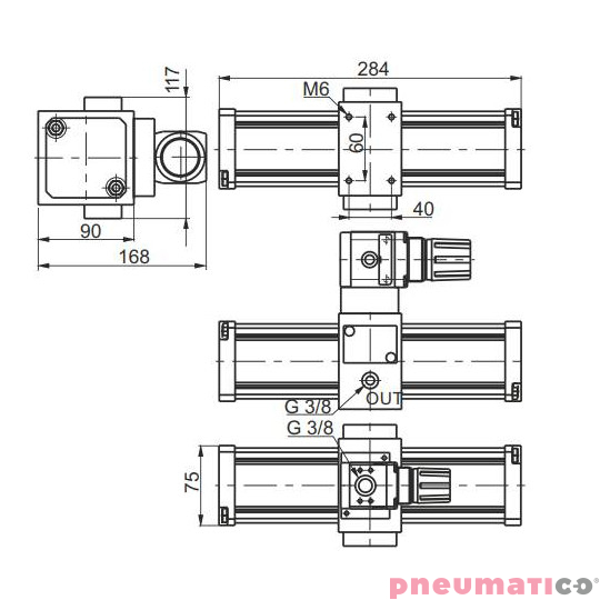 Wzmacniacz ciśnienia typ 1763.80 z regulatorem ciśnienia 1763.80.NR