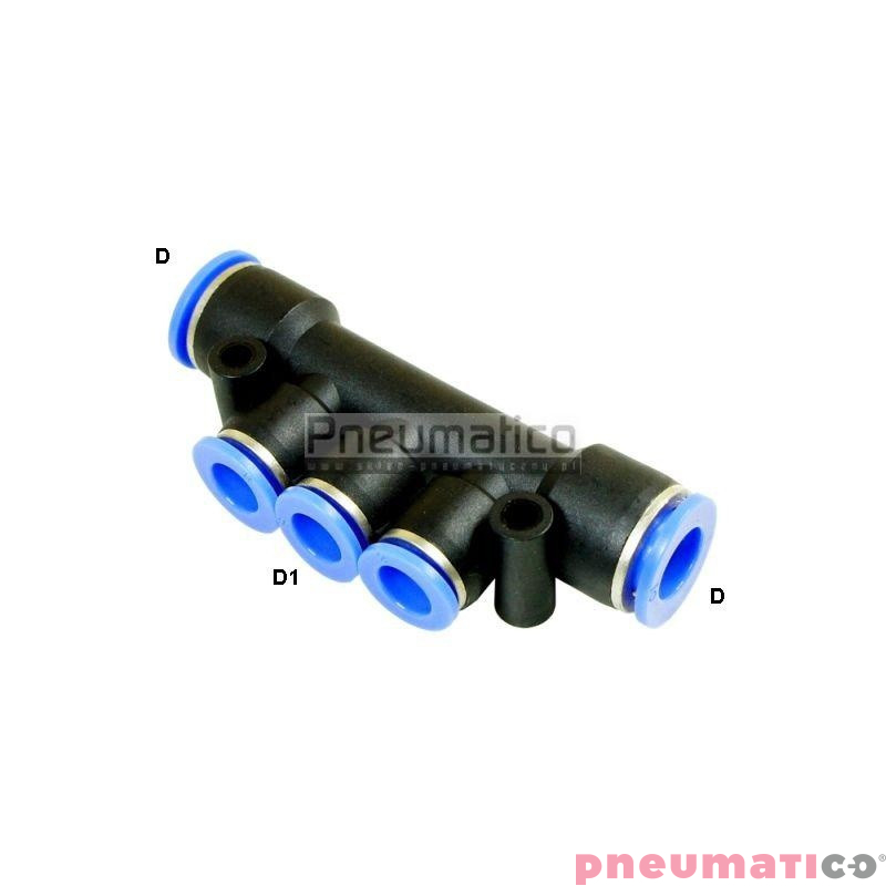 Rozdzielacz prosty typ T3D D-2x10mm D1-3x6mm Rozdzielacz prosty typ T3D D-2x10mm D1-3x6mm