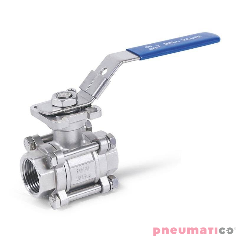 Zaw&oacute;r kulowy 3-częściowy nierdzewny CF8M 443D32G121 ESG 1 1/4'