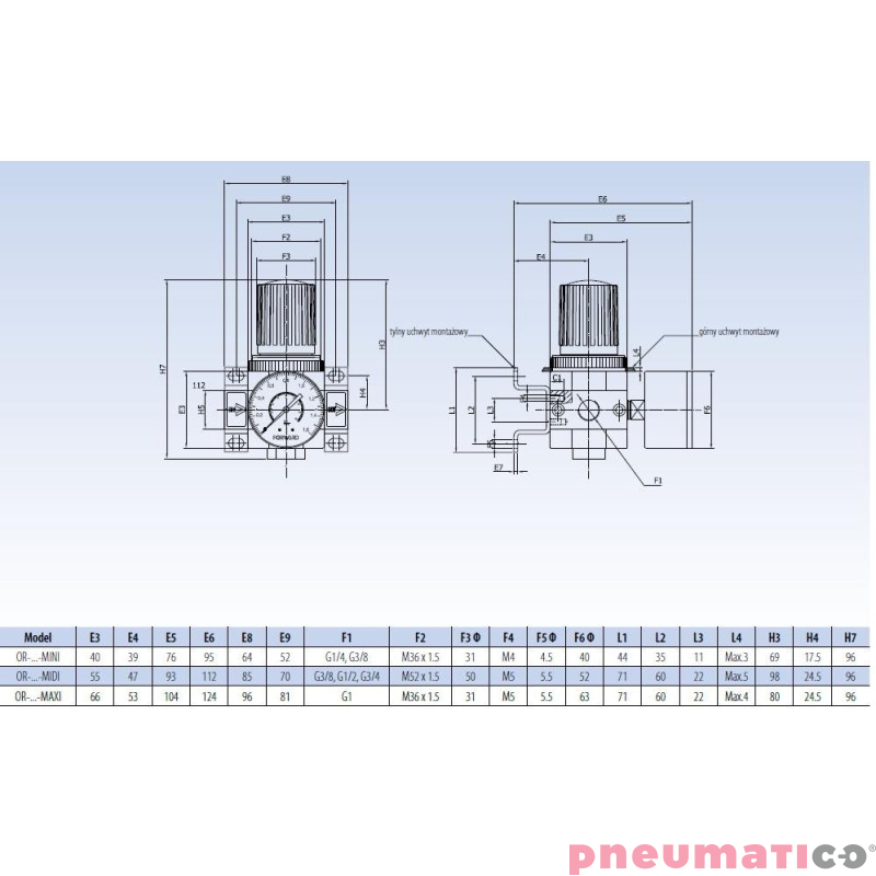 Reduktor RECTUS RQS OR-1-MAXI