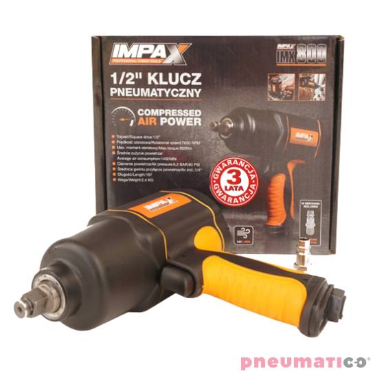 Klucz pneumatyczny IMPAX IMX800 1/2" 800Nm