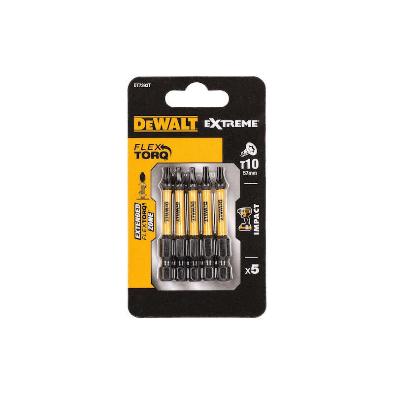 Bit IMPACT Torsion T10/50mm opak. 5 szt.  DEWALT DT7393T-QZ