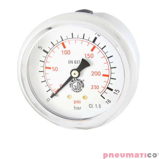 Manomter gliceryn. 63Mm 1/4" PNEUMATICO