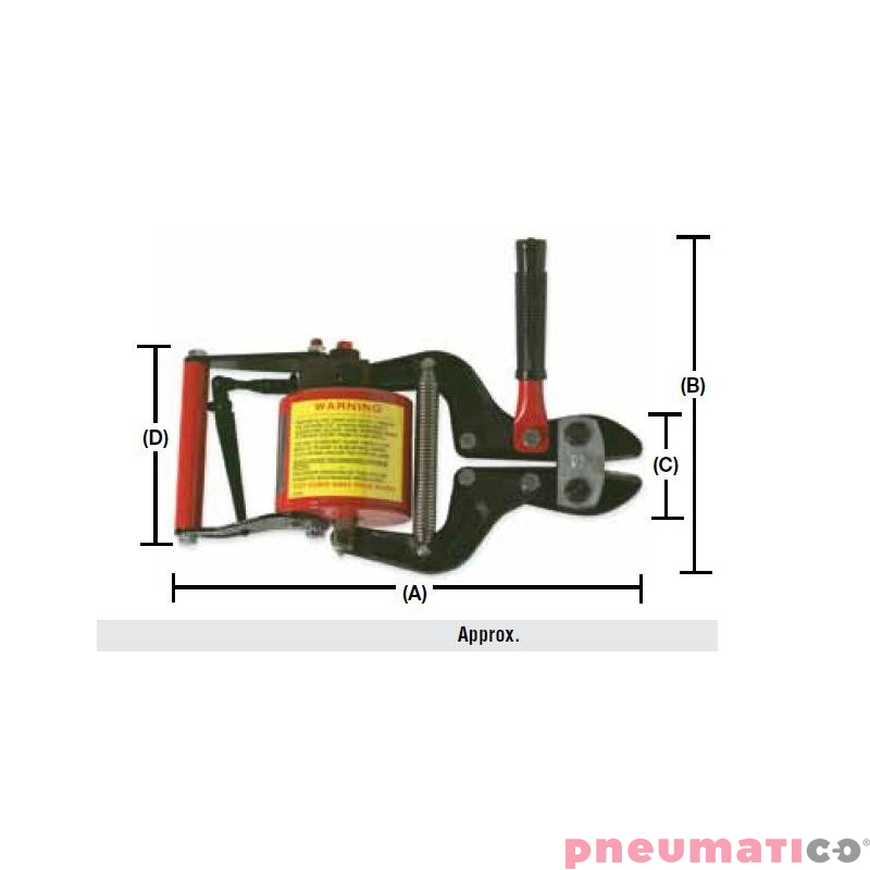 Szczypce pneumatyczne H.K. Porter 9190C Szczypce pneumatyczne H.K. Porter 9190C