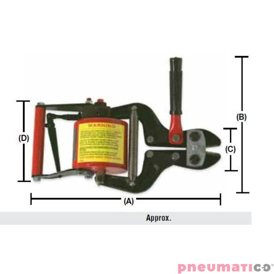 Szczypce pneumatyczne H.K. Porter 9190C Szczypce pneumatyczne H.K. Porter 9190C