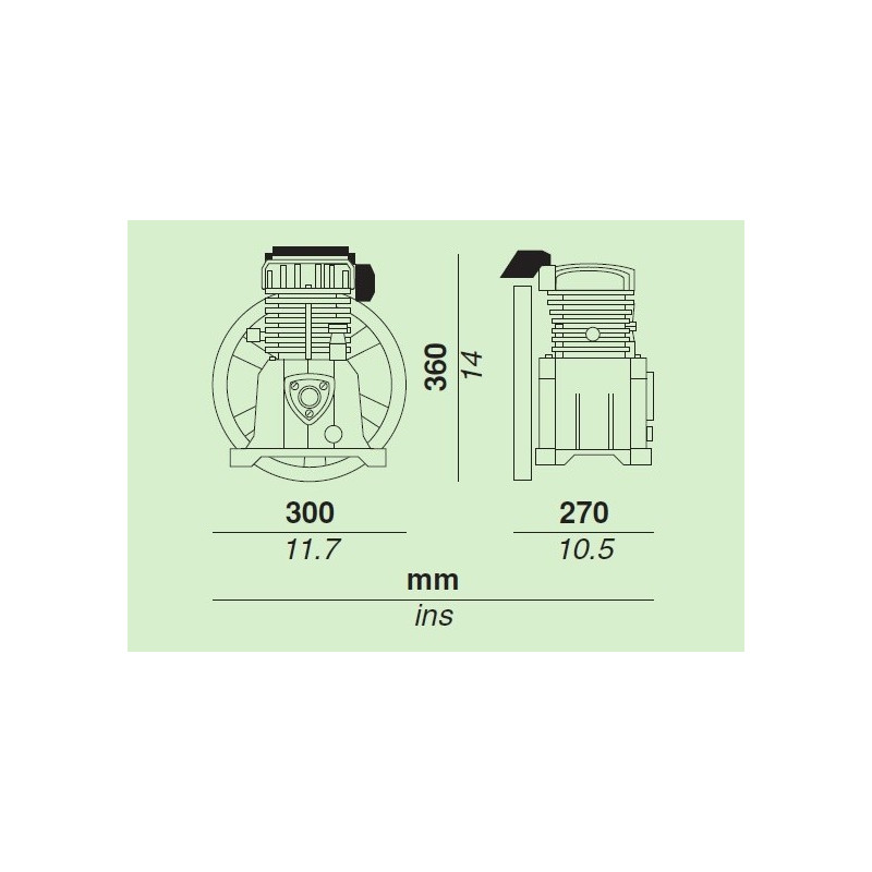 Pompa tłokowa - Agregat spreżarkowy FIAC AB360