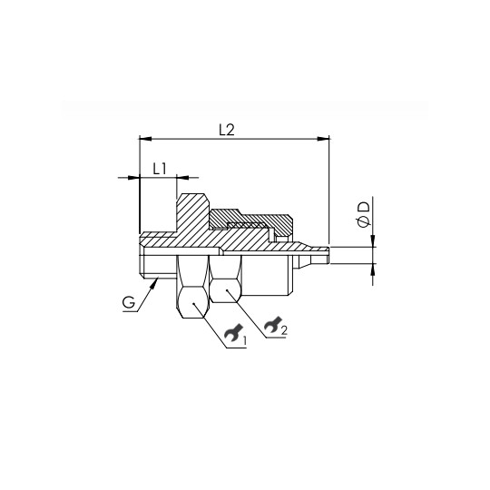 Złącze skręcane proste 10x8 mm z gw. zew. 1/2" RQS NKG1210P Złącze skręcane proste 10x8 mm z gw. zew. 1/2" RQS NKG1210P