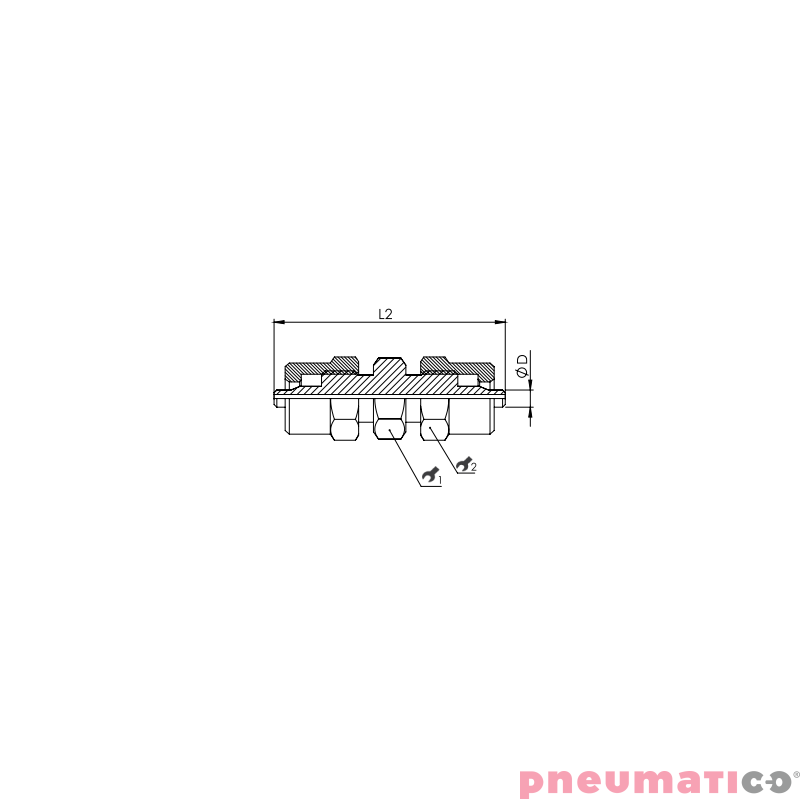 Złącze skręcane proste 12x10 mm RQS NKG120 Złącze skręcane proste 12x10 mm RQS NKG120