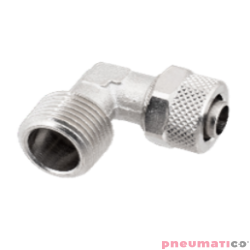 Złącze skręcane typu kolanko 10x8 mm z gw. zew. 3/8" RQS NKL3810