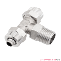 Złącze skręcane typu tr&oacute;jnik 10x8 mm z gw. zew. 1/4" RQS NKT1410