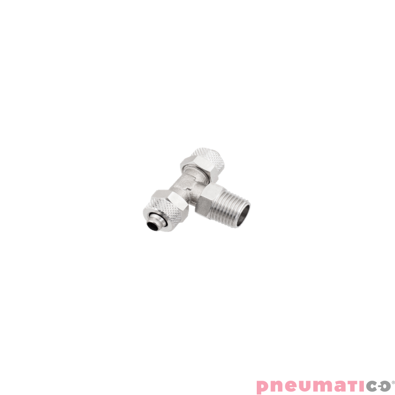 Złącze skręcane typu trójnik 10x8 mm z gw. zew. 3/8" RQS NKT3810 Złącze skręcane typu trójnik 10x8 mm z gw. zew. 3/8" RQS NKT3810