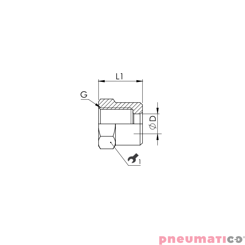 Nakrętka 12x10 mm RQS NKN120 Nakrętka 12x10 mm RQS NKN120