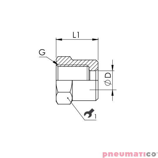 Nakrętka 12x10 mm RQS NKN120 Nakrętka 12x10 mm RQS NKN120