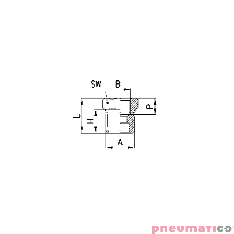 Złączka prosta redukcyjna serii 2530 R3/4" G1/2"-Z/W CAMOZZI 2530-34-12