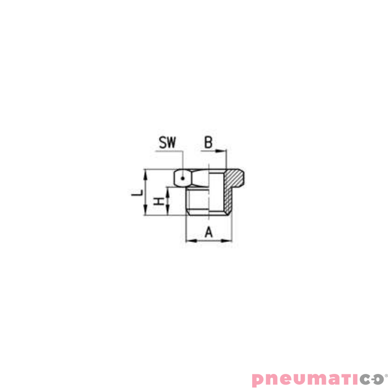 Złączka prosta redukcyjna serii 2531 G3/8" G1/8" CAMOZZI 2531-38-18
