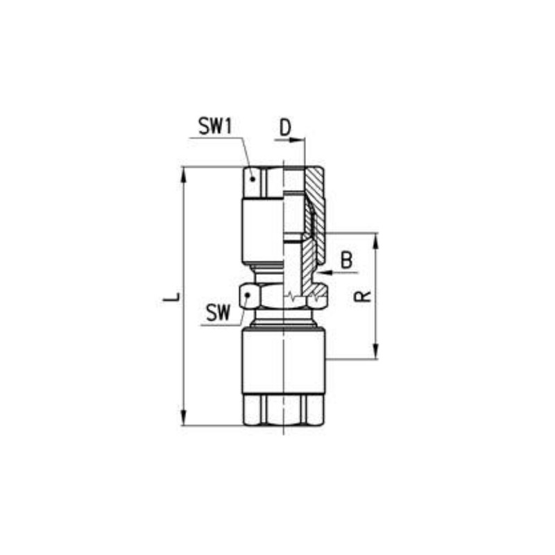 Złącze na wąż serii 1230 &Oslash;8 CAMOZZI 1230-8
