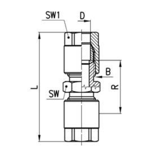 Złącze na wąż serii 1230 &Oslash;8 CAMOZZI 1230-8