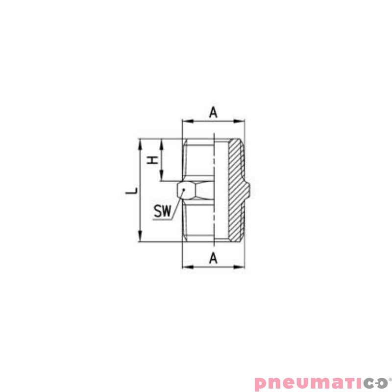 Nypel serii 2500 R3/8" CAMOZZI 2500-38