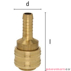 Szybkozłącze żeńskie na wąż typ 26KA 26KATF10MPX 10mm